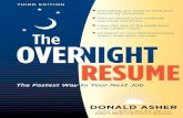 The Overnight Resume, 3rd Edition by Donald M. Asher - Excerpt