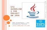 GTU Guidelines for Project on JAVA