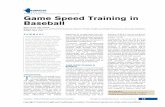 Game Speed Training in Baseball