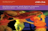 Deda brochure of Dance Classes and Performances, Autumn 2012