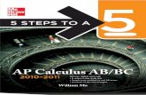 McGraw Hill: 5 Steps to a 5 AP Calculus AB/BC 2010-2011