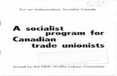 A socialist program for Canadian trade unionists