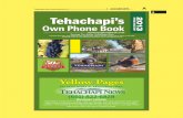 Tehachapi's Own Phone Book Yellow Pages