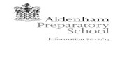 Aldenham Prep Information Booklet 2012-2013