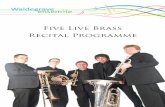 April - Five Live Brass recital programme