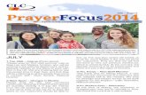 Prayer Focus July/August 2014