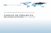 Status of Projects in Execution 2009 - Russia