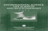 ENVIRONMENTAL SCIENCE, LIFE SCIENCES AND BIOTECHNOLOGY 2013