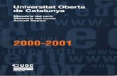 2000-2001 Academic Year Annual Report of the Open University of Catalonia