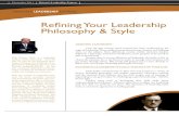 Refining Your Leadership & Philosophy Style