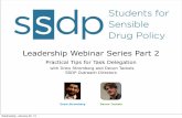 SSDP Leadership Webinar Series Part 2: Delegation