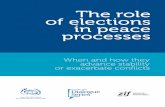 The Role of Elections in Peace Processes