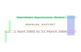 Namibian Agronomic Board Annual Report