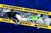2013 Allegheny Men's Soccer Media Guide