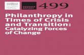 Philanthropy in Times of Crisis and Transition: Catalyzing Forces of Change