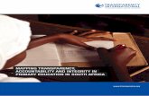 Mapping Transparency, Accountability and Integrity in Primary Education in South Africa