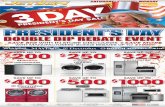 PRESIDENT'S DAY REBATE SALE EVENT!