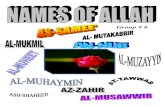 NAMES OF ALLAH Group # 6