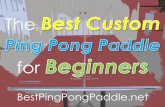 The Best Custom Ping Pong Paddle for Beginners