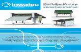 Inwatec Mat Rolling Machine
