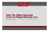 WebTip - Make Searches Count at RegionalSupply.com