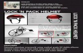 Lock 'N Pack helmet for cyclist
