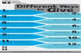 Different Ways to Give
