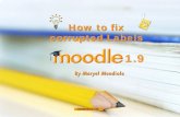 How to fix corrupted Labels Moodle 1.9