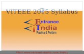Viteee syllabus by entranceindia