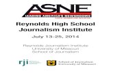 2014 ASNE Reynolds High School Journalism Institute Schedule