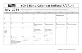 2014-2015 YCHS Band Calendar (7/7/14)