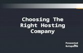 Choosing The Right Hosting Company