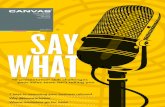 Canvas Magazine | Say What | July 2014