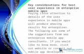 Key considerations for best user experience in enterprise mobile apps - Innomobileapps