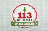 113 Batch Week Primer