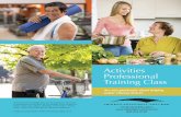 Activities Professional Training Class brochure for Fall 2014