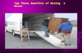 Top three benefits of hiring a mover