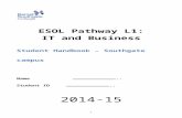 Esol pathway l1 it and busi courses handbook 14 15