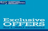 Exclusive offers for LJMU students