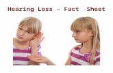 Hearing Loss-Fact Sheet