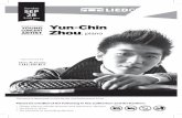 Yun-Chin Zhou, piano: performance program