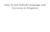 How to set language and currency to your webstore.