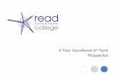 Read College - 2 Year Vocational 6th Form Prospectus