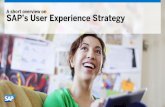 SAP ’ s User Experience Strategy