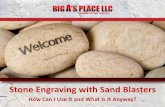 Stone engraving with sand blasters