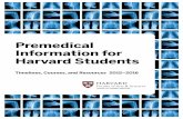 Premedical Information for Harvard Students