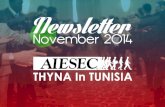 Newsletter Novembre 2014 [ AIESEC THYNA in Tunisia