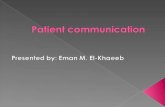 New patient communication