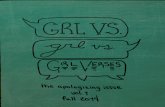 GRL VS Fall 2014: The Apologizing Issue