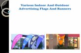 Various Indoor And Outdoor Advertising Flags And Banners
